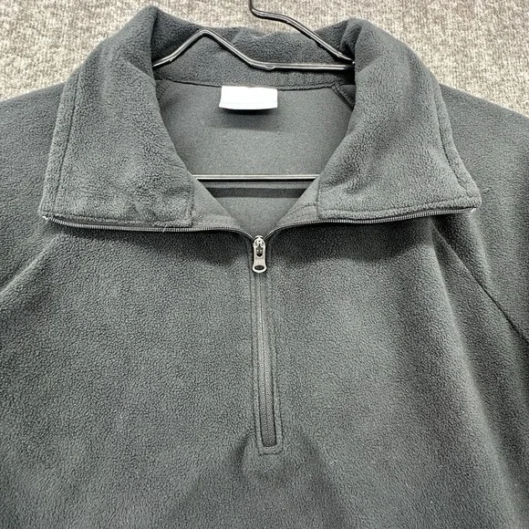 Columbia Women's Black Quarter Zip Fleece Pullover Size M Lightweight Jacket - Picture 6 of 9